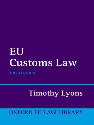cover image of EU Customs Law